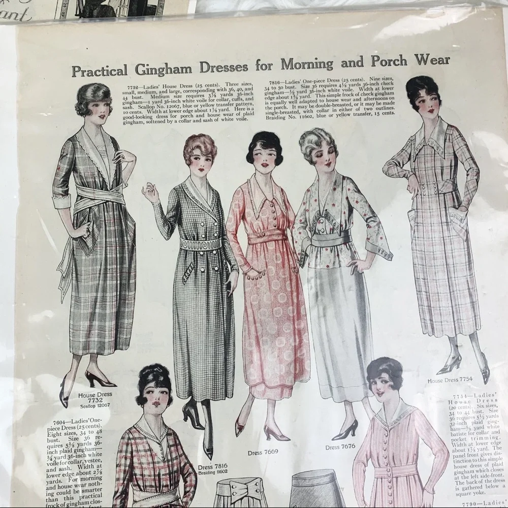 LOWEST PRICE Vintage McCall's 1923 Newspaper Sewing Dress Pages - Picture 2 of 16